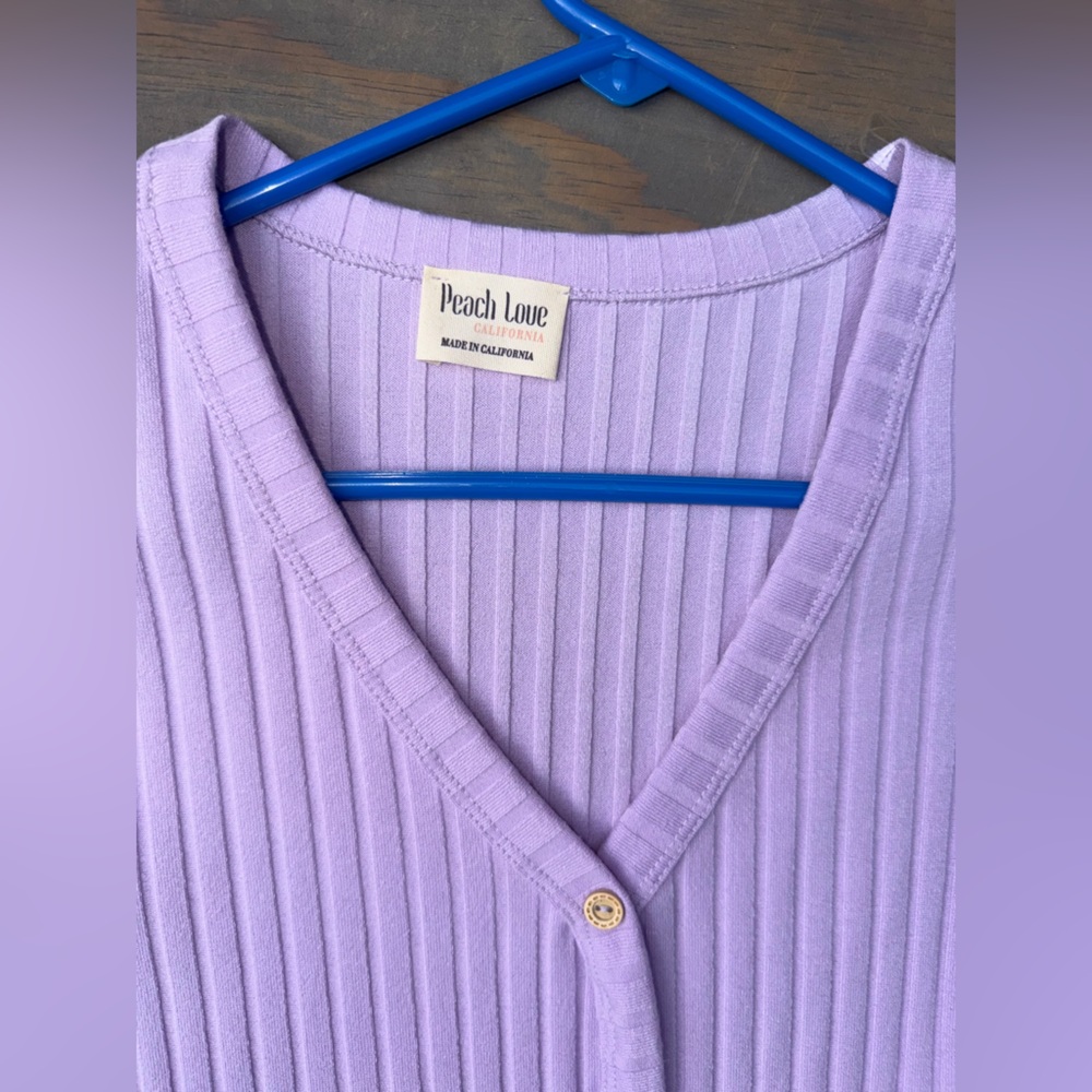 💜Button Up Ribbed Dress💜 - Picture 7 of 9